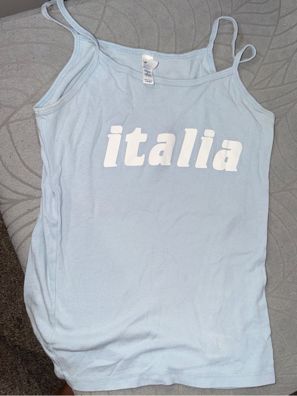 Light Blue 'Italia' Women's Spaghetti Strap Camisole